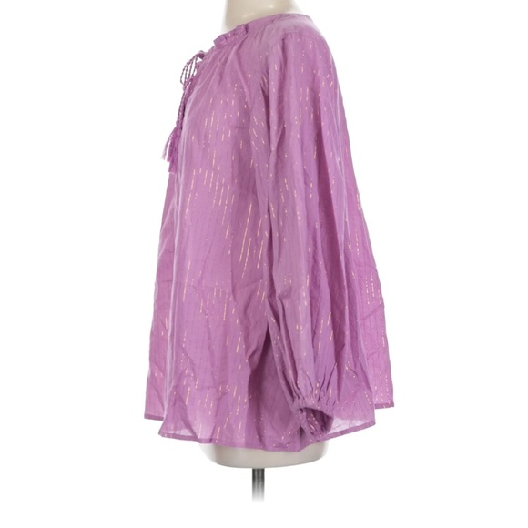 Emerson Fry Bardot Top Pink Lavender Luxe with Metallic thread size XS - Picture 8 of 13